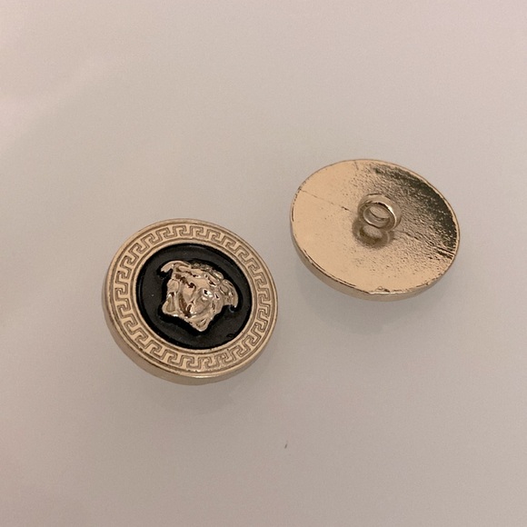 Versace Medusa Button Necklace Upcycled - Picture 5 of 5